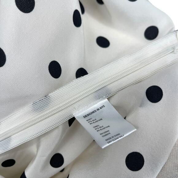 Intermix Polka Dot Silk Ruffle Blouse Size 4 - Picture 7 of 9